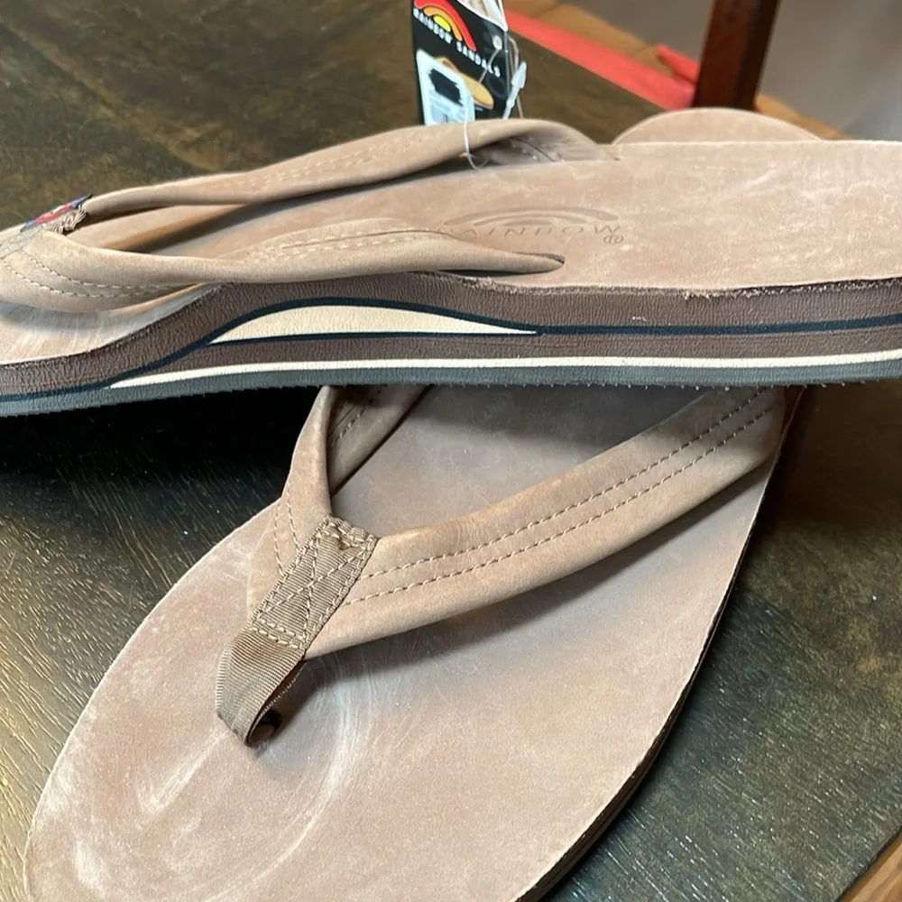 Rainbow double layer flip flops-color is dark brown - Picture 5 of 7